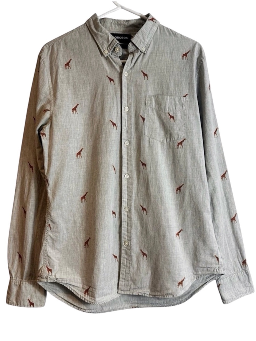 Bonobos Giraffe Print Slim Fit Cotton Long Sleeve Button Down Shirt